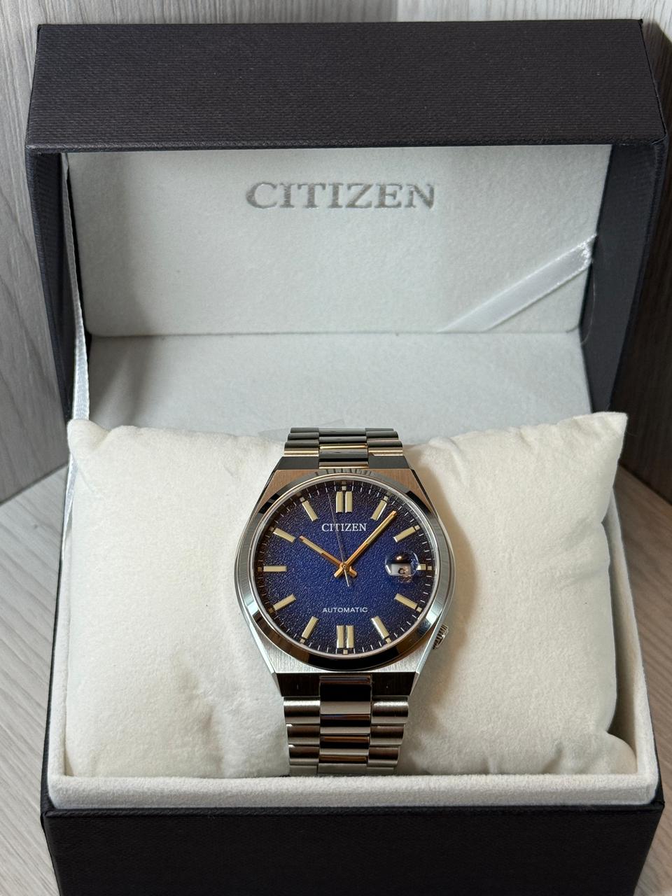 Tsuyosa Automatico Dial Azul Piedra